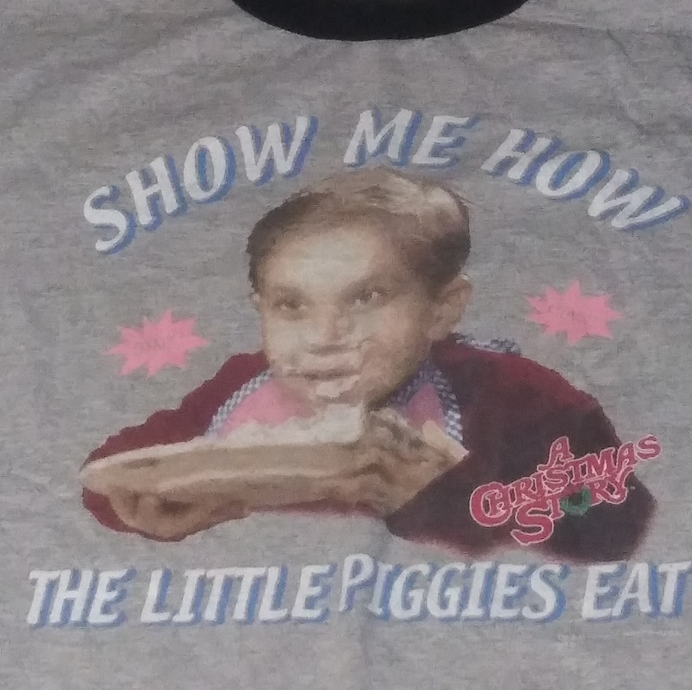 Two "A Christmas Story" shirts.